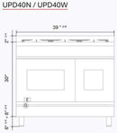 ILVE Professional Plus II 40-Inch Freestanding Dual Fuel Range with 6 Sealed Burner and Removable Griddle in White (UPD40FWMPWH)