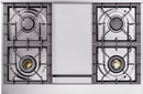 ILVE Professional Plus II 40-Inch Freestanding Dual Fuel Range with 6 Sealed Burner and Removable Griddle in Stainless Steel (UPD40FWMPSS)