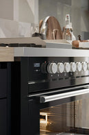 ILVE Professional Plus II 40-Inch Freestanding Dual Fuel Range with 6 Sealed Burner and Removable Griddle in Matte Graphite (UPD40FWMPMG)