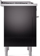 ILVE 36-Inch Professional Plus II Freestanding Dual Fuel Range with 6 Sealed Burner and Removable Griddle in Black (UP36FWMPBK)