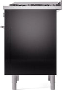 ILVE 36-Inch Professional Plus II Freestanding Dual Fuel Range with 6 Sealed Burner and Removable Griddle in Black (UP36FWMPBK)