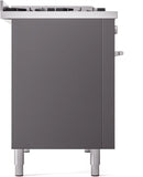 ILVE 48-Inch Professional Plus II Freestanding Dual Fuel Range with 8 Sealed Burner and Removable Griddle in Matte Graphite (UP48FWMPMG)