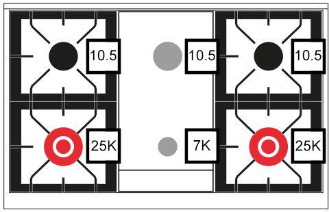 ILVE Nostalgie II 40-Inch Dual Fuel Freestanding Range with Removable Griddle in Burgundy with Chrome Trim (UPD40FNMPBUC)