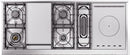 ILVE Nostalgie II 60-Inch Dual Fuel Freestanding Range with Removable Griddle in Midnight Blue with Chrome Trim (UP60FSNMPMBC)