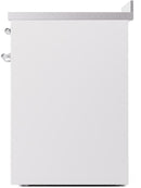ILVE Nostalgie II 30-Inch Freestanding Electric Induction Range in White with Chrome Trim (UPI304NMPWHC)