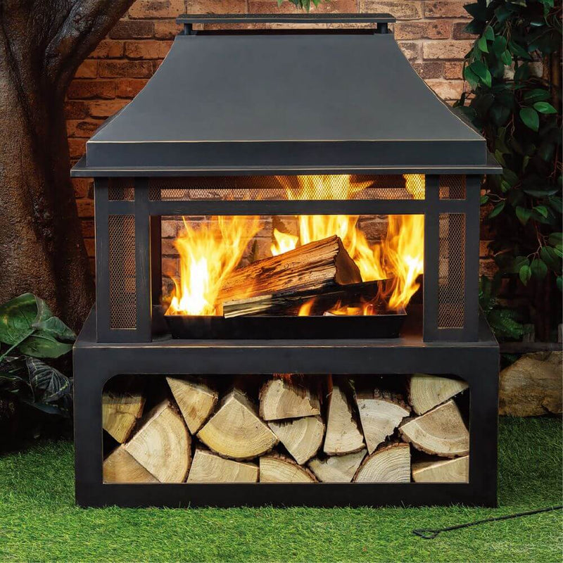 Deko Living 40-Inch Metal Wood Burner Fireplace (COB10501)