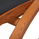 Deko Living Outdoor Cedar Wood Patio Lounge Chair with Black Textilene Fabric (COP20206BLK)