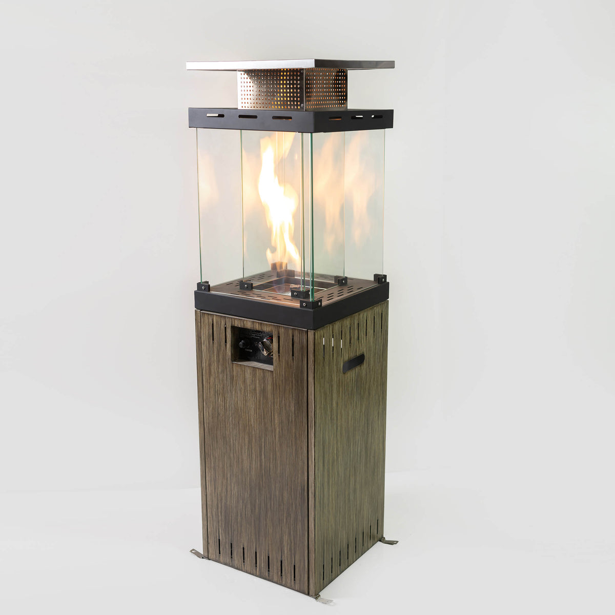 Flame Patio Realglow Column Patio Heater Deko Living Outdoor Brown