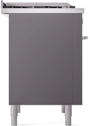 ILVE Professional Plus II 36-Inch Freestanding Dual Fuel Range with 6 Sealed Burner and Removable Griddle in Matte Graphite (UP36FWMPMG)