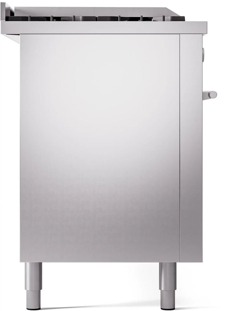 ILVE 60-Inch Professional Plus II Freestanding Dual Fuel Range with 7 Gas Burner and Removable Griddle in Stainless Steel (UP60FSWMPSS)