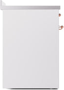 ILVE Nostalgie II 30-Inch Freestanding Electric Induction Range in White with Copper Trim (UPI304NMPWHP)