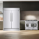 Forno 2-Piece Appliance Package - 48-Inch Gas Range and 60-Inch Built-In Refrigerator in Stainless Steel (FBDL-018-03CAUS)