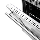 Forno 3-Piece Appliance Package - 30-Inch Dual Fuel Range, 60-Inch Pro-Style Refrigerator & Wall Mount Hood with Backsplash in Stainless Steel