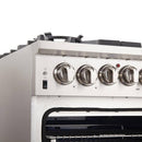 Forno 5-Piece Pro Appliance Package - 30-Inch Gas Range, 60-Inch Pro-Style Refrigerator, Wall Mount Hood with Backsplash, 24-Inch Microwave Oven, & 3-Rack Dishwasher in Stainless Steel