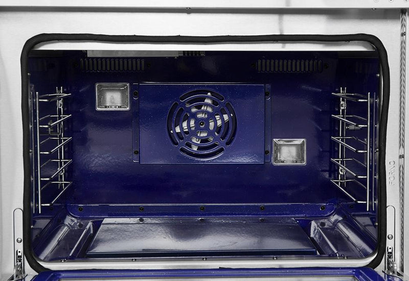 Forno 4-Piece Pro Appliance Package - 30-Inch Gas Range, Refrigerator, 24-Inch Microwave Drawer, & 3-Rack Dishwasher in Stainless Steel