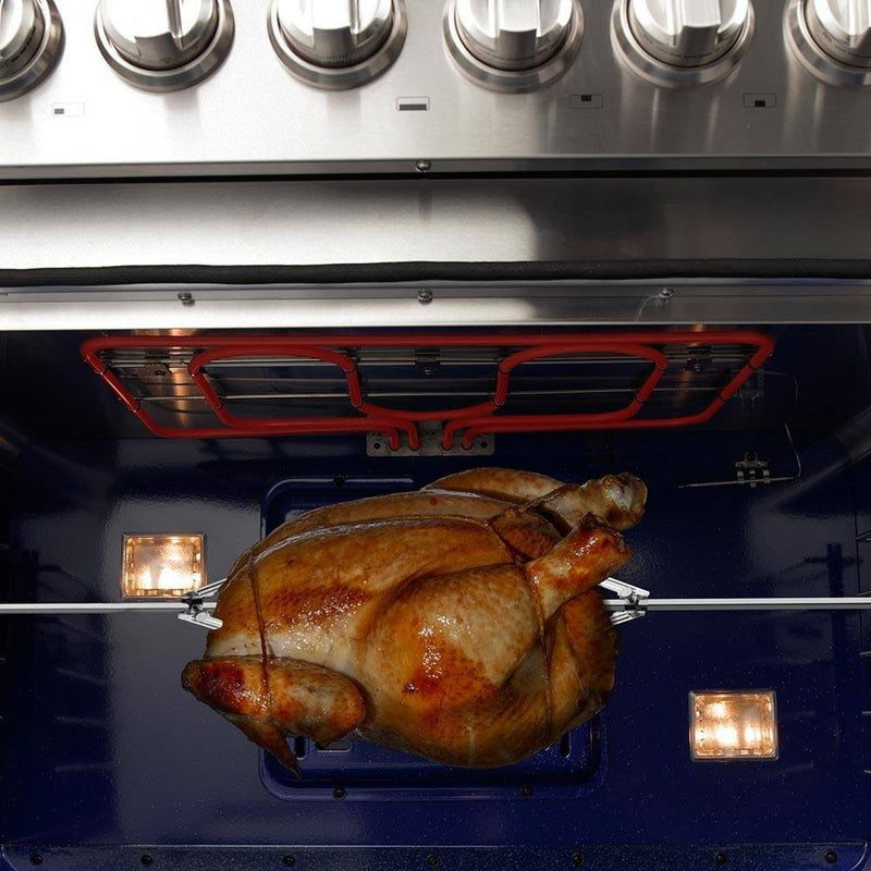 Forno 3-Piece Pro Appliance Package - 36-Inch Dual Fuel Range, Pro-Style Refrigerator, and Dishwasher in Stainless Steel