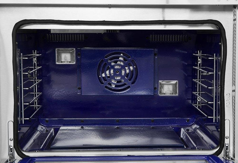 Forno 5-Piece Pro Appliance Package - 36-Inch Gas Range, 60-Inch Pro-Style Refrigerator, Wall Mount Hood with Backsplash, 24-Inch Microwave Drawer, & 3-Rack Dishwasher in Stainless Steel