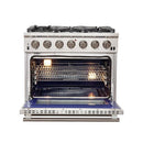 Forno 2-Piece Appliance Package - 36-Inch Gas Range and 60-Inch Built-In Refrigerator in Stainless Steel
