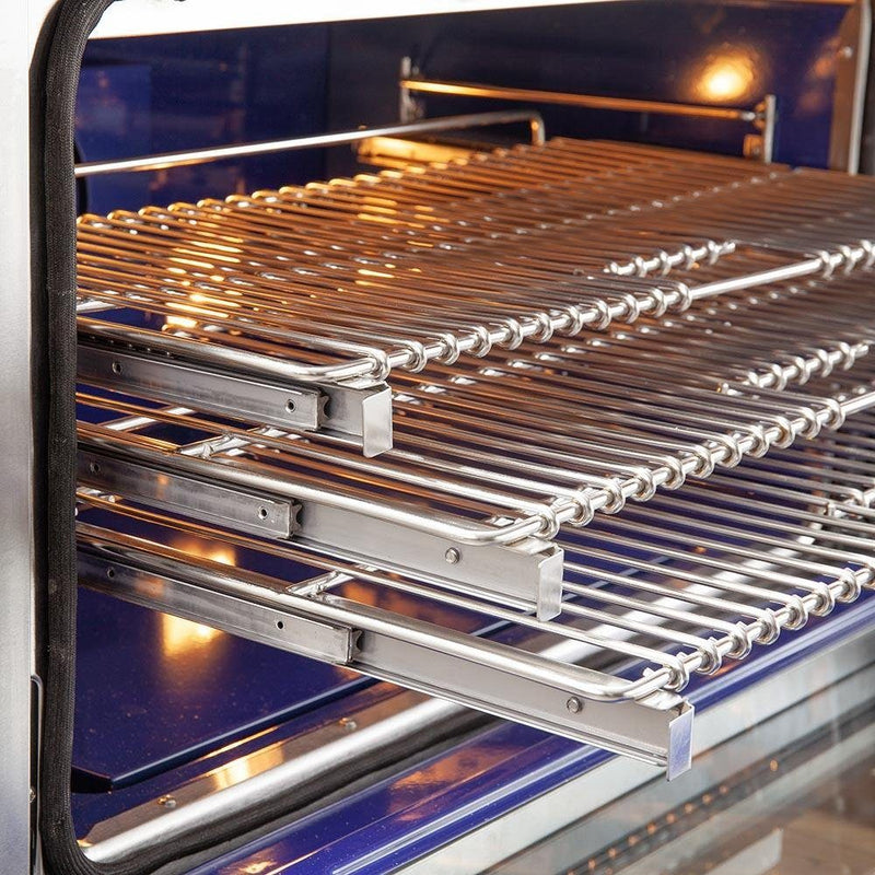 Forno 4-Piece Pro Appliance Package - 36-Inch Gas Range, 60-Inch Pro-Style Refrigerator, 24-Inch Microwave Drawer, & 3-Rack Dishwasher in Stainless Steel