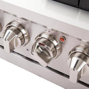 Forno 5-Piece Pro Appliance Package - 36-Inch Gas Range, 60-Inch Pro-Style Refrigerator, Wall Mount Hood with Backsplash, 24-Inch Microwave Drawer, & 3-Rack Dishwasher in Stainless Steel