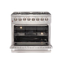 Forno 2-Piece Appliance Package - 36-Inch Dual Fuel Range  & 60-Inch Pro-Style Refrigerator in Stainless Steel