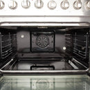 Forno 3-Piece Appliance Package - 36-Inch Dual Fuel Range, 36-Inch Refrigerator & Wall Mount Hood in Stainless Steel