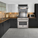 Forno 2-Piece Appliance Package - 36-Inch Gas Range and 60-Inch Built-In Refrigerator in Stainless Steel
