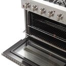Forno 2-Piece Appliance Package - 36-Inch Gas Range and 60-Inch Built-In Refrigerator in Stainless Steel