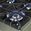 Forno 5-Piece Appliance Package - 36-Inch Gas Range, Refrigerator with Water Dispenser, Wall Mount Hood with Backsplash, 24-Inch Microwave Drawer, & 3-Rack Dishwasher in Stainless Steel