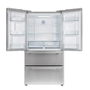 Forno 5-Piece Appliance Package - 30-Inch Electric Range, Under Cabinet Range Hood, French Door Refrigerator, Dishwasher, and 30-Inch Microwave Drawer in Stainless Steel