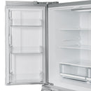 Forno 5-Piece Pro Appliance Package - 36-Inch Dual Fuel Range, Refrigerator, Wall Mount Hood with Backsplash, 24-Inch Microwave Oven, & 3-Rack Dishwasher in Stainless Steel