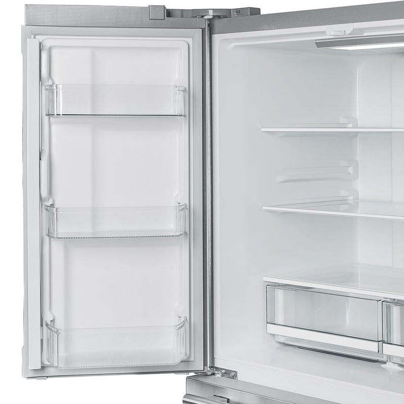 Forno 3-Piece Pro Appliance Package - 36-Inch Dual Fuel Range, French Door Refrigerator, and Dishwasher in Stainless Steel