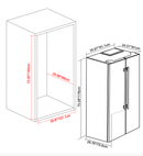 Forno 5-Piece Pro Appliance Package - 36-Inch Dual Fuel Range, Refrigerator with Water Dispenser, Wall Mount Hood with Backsplash, 24-Inch Microwave Oven, & 3-Rack Dishwasher in Stainless Steel