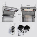 Forno 3-Piece Appliance Package - 36-Inch Gas Range, 60-Inch Pro-Style Refrigerator & Wall Mount Hood with Backsplash in Stainless Steel
