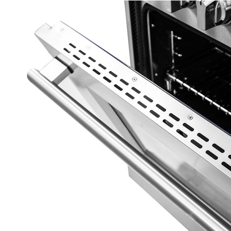 Forno 4-Piece Pro Appliance Package - 48-Inch Dual Fuel Range, 60-Inch Pro-Style Refrigerator, 24-Inch Microwave Drawer, & 3-Rack Dishwasher in Stainless Steel