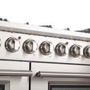 Forno 3-Piece Appliance Package - 48-Inch Capriasca Gas Range, Refrigerator, & Wall Mount Hood in Stainless Steel (FBDL-019-07CAUS)