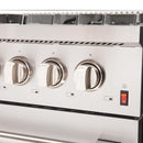 Forno 5-Piece Appliance Package - 48-Inch Dual Fuel Range, Refrigerator, Wall Mount Hood, Microwave Oven, & 3-Rack Dishwasher in Stainless Steel