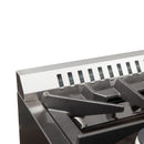 Forno 5-Piece Appliance Package - 48-Inch Dual Fuel Range, Refrigerator, Wall Mount Hood with Backsplash, 24-Inch Microwave Oven, & 3-Rack Dishwasher in Stainless Steel