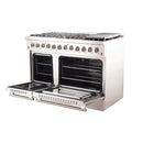 Forno 2-Piece Appliance Package - 48-Inch Dual Fuel Range and 60-Inch Built-In Refrigerator in Stainless Steel (FBDL-017-03CAUS)