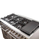 Forno 4-Piece Appliance Package - 48-Inch Dual Fuel Range, Refrigerator, 24-Inch Microwave Oven, & 3-Rack Dishwasher in Stainless Steel