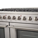 Forno 4-Piece Appliance Package - 48-Inch Gas Range, 60-Inch Pro-Style Refrigerator, 24-Inch Microwave Oven, & 3-Rack Dishwasher in Stainless Steel