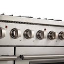 Forno 4-Piece Appliance Package - 48-Inch Gas Range, 60-Inch Pro-Style Refrigerator, 24-Inch Microwave Oven, & 3-Rack Dishwasher in Stainless Steel