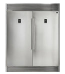 Forno 4-Piece Appliance Package - 30-Inch Dual Fuel Range with Air Fryer, 60-Inch Pro-Style Refrigerator, Wall Mount Hood, & 3-Rack Dishwasher in Stainless Steel