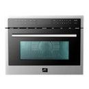 Forno 4-Piece Appliance Package - 48-Inch Gas Range, 60-Inch Pro-Style Refrigerator, 24-Inch Microwave Oven, & 3-Rack Dishwasher in Stainless Steel