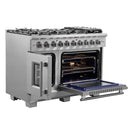 Forno 48-Inch Capriasca Gas Range with 8 Burners, 160,000 BTUs, & French Door Gas Oven in Stainless Steel (FFSGS6460-48)