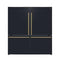 Forno Milano Espresso Package - 62-Inch, 34.4 cu. ft. Refrigerators with Bottom Freezers in Black with Antique Brass Handle (FFFFD1787-60BLK)
