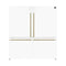 Forno Milano Espresso Package - 62-Inch, 34.4 cu. ft. Refrigerators with Bottom Freezers in White with Antique Brass Handle (FFFFD1787-60WHT)