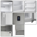 Forno 4-Piece Appliance Package - 36-Inch Electric Range, Pro-Style Refrigerator, Dishwasher, and 24-Inch Microwave Drawer in Stainless Steel