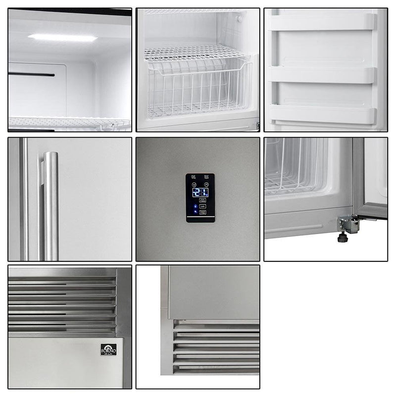 Forno 3-Piece Pro Appliance Package - 36-Inch Dual Fuel Range, Pro-Style Refrigerator, and Dishwasher in Stainless Steel
