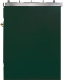 ILVE 30" Majestic II Dual Fuel Range with 5 Burners - 2.3 cu. ft. Oven - Brass Trim in Emerald Green (UM30DNE3EGG) Ranges ILVE 